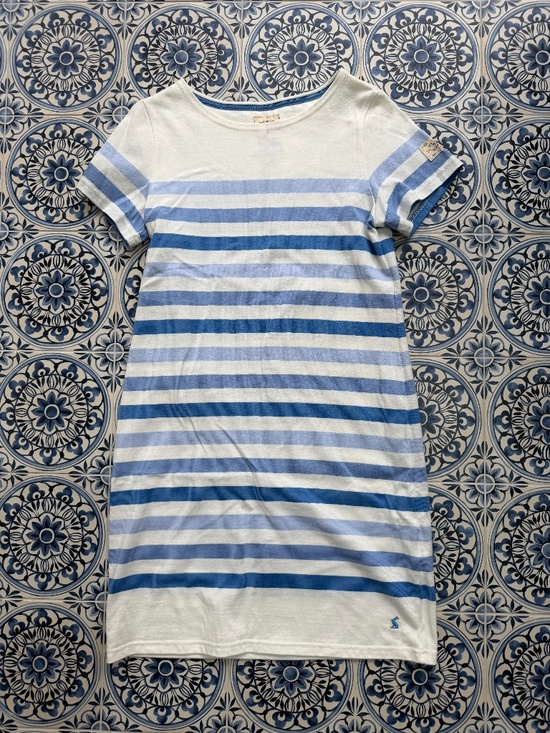 Joules Dresses & Skirts - Joules, size 8, blue & white cotton dress